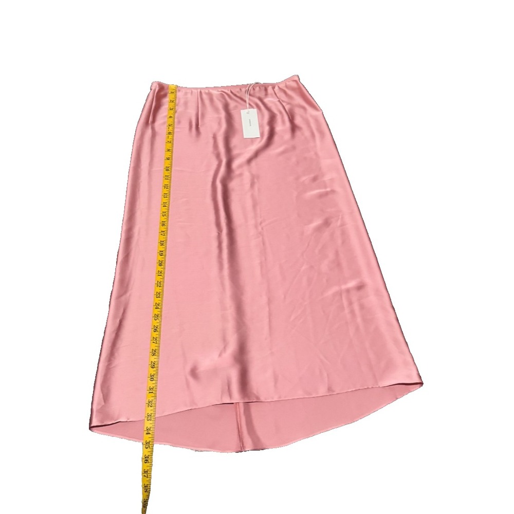 Vince Slip Skirt blush pink 10 Large Rose Midi Mid Rise quiet luxury New - Picture 5 of 10